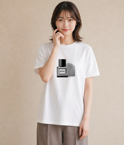 デザインTシャツ レディース 香水 香水瓶 パフューム イラスト 北欧風 旅行 母娘コーデ 白T