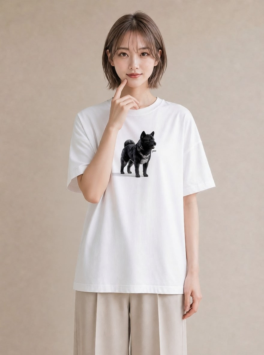 半袖Tシャツ レディース 柴犬 しばいぬ 犬 いぬ イラスト ポップ クリスマス 旅行 白T