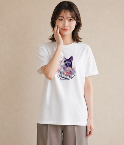 プリントTシャツ レディース 猫の手 猫 ねこ イラスト 手描き風 姉妹 送別ギフト 白T