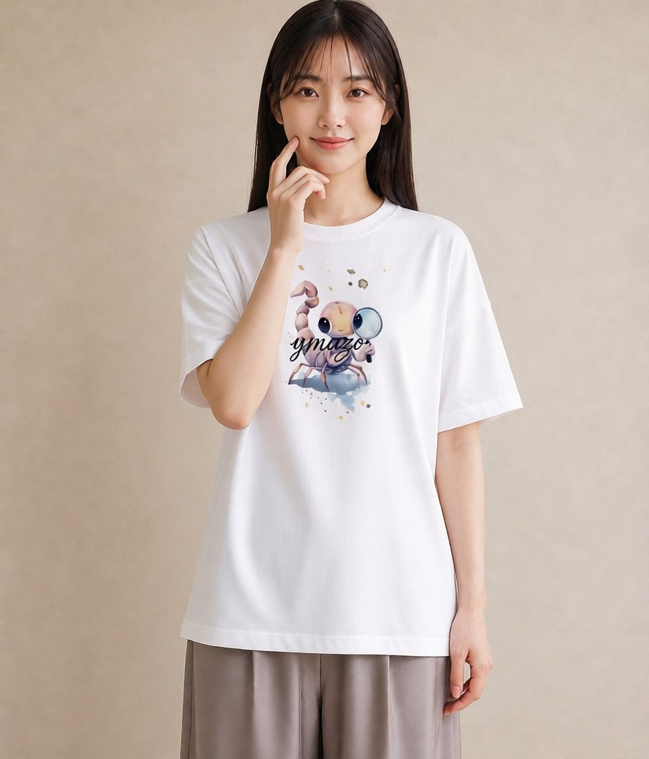 プリントTシャツ レディース カニ 海の生き物 海 イラスト 休日コーデ 秋コーデ おしゃれギフト 白T