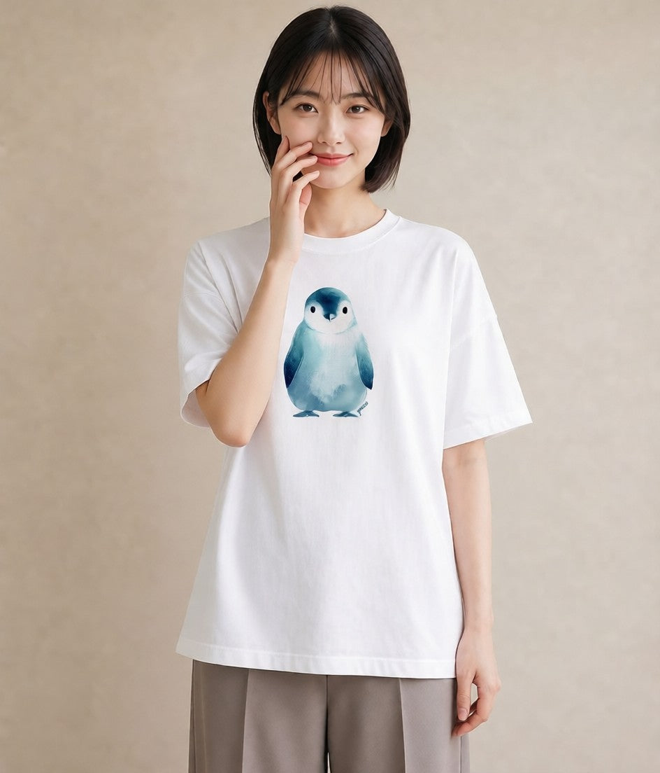 Tシャツ レディース ことり ペット 動物 イラスト ミニマル レイヤード 友達ギフト 白T