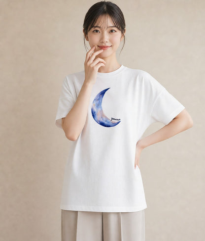 プリントTシャツ レディース 獅子座 星空 宇宙 イラスト 通学 誕生日プレゼント 白T