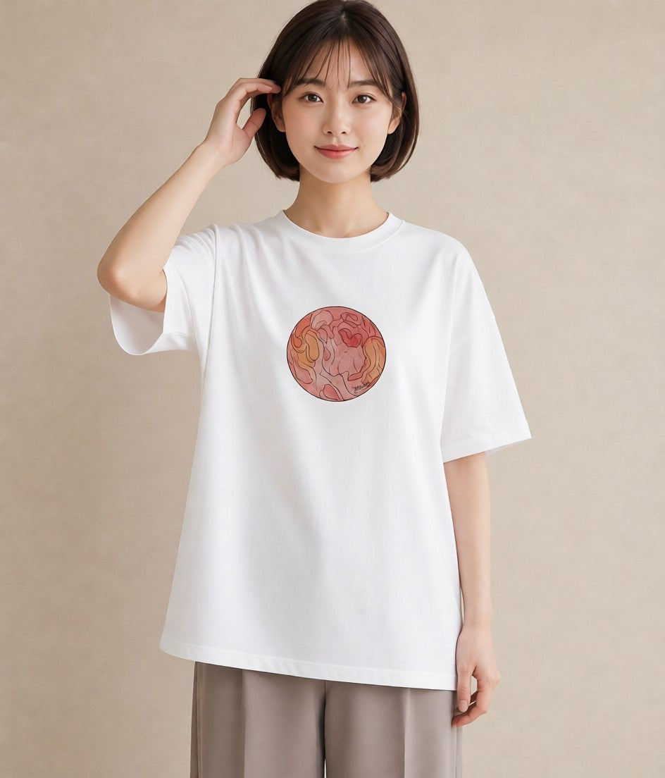 デザインTシャツ レディース お寿司 食べ物 フード イラスト お洒落 ママ カフェ服 白T