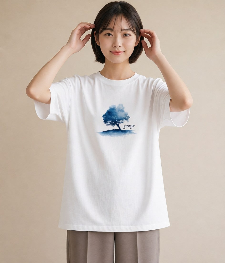 デザインTシャツ レディース 盆栽 植物 ボタニカル イラスト こなれ感 普段着 週末コーデ 白T