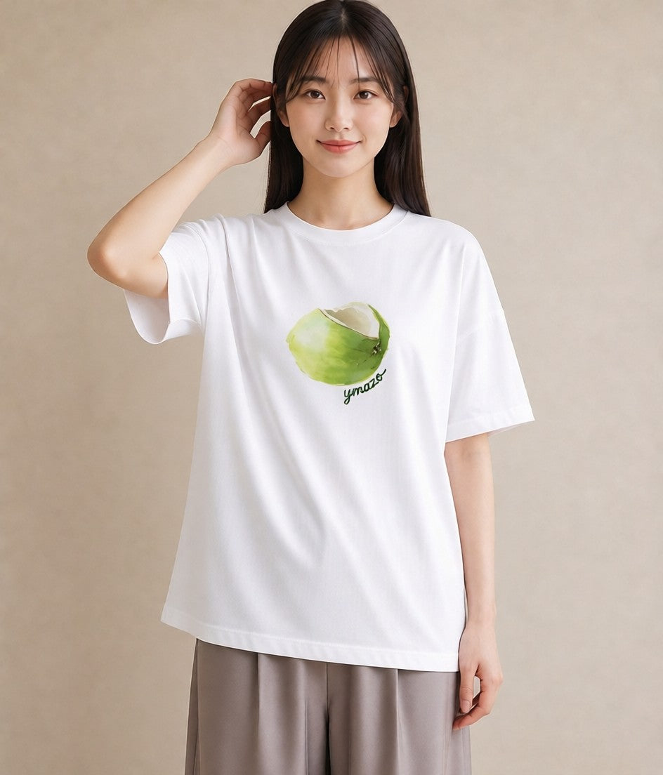 グラフィックTシャツ レディース どんぐり 植物 ボタニカル イラスト 個性的 親子 20代 白T
