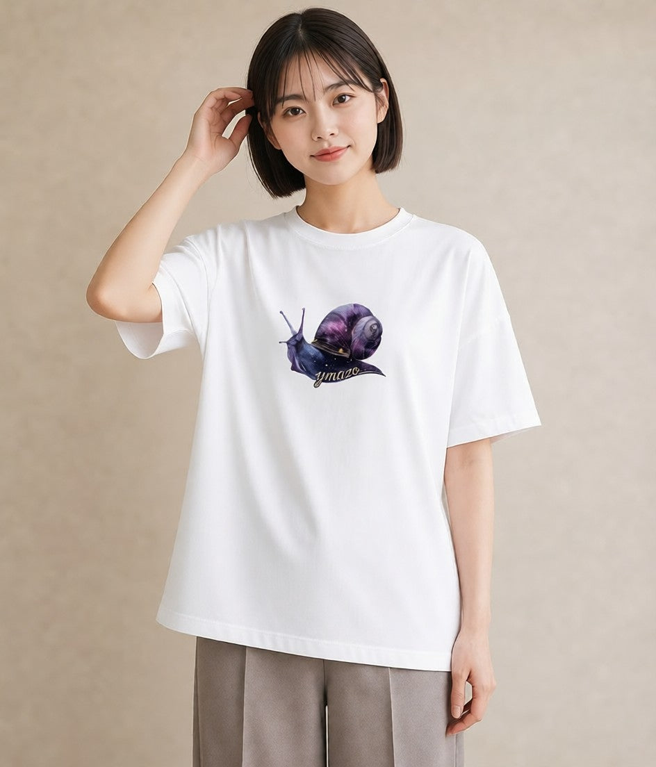 プリントTシャツ レディース ヤドカリ 海の生き物 海 イラスト シンプル 週末コーデ 敬老の日 白T