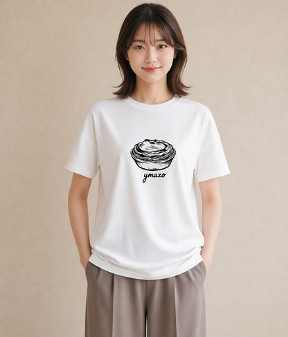 Tシャツ レディース パールピアス アクセサリー ナチュラル アンティーク イラスト ヴィンテージ風 春コーデ 姉妹 白T