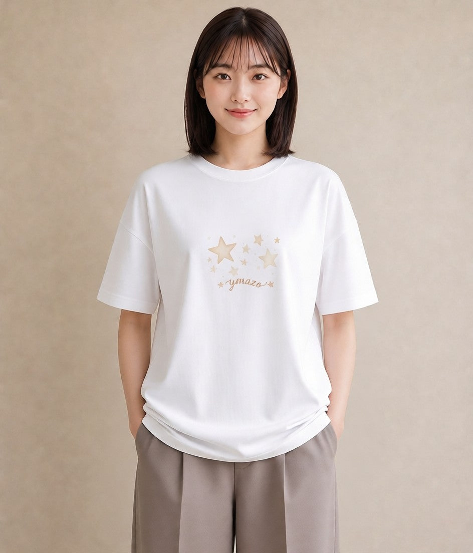デザインTシャツ レディース 牡牛座 星空 宇宙 イラスト ナチュラル 親子 20代 白T