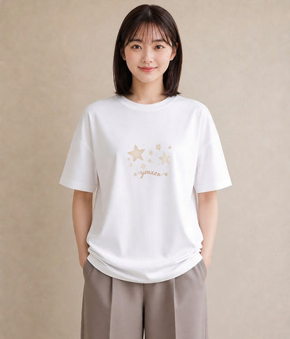 デザインTシャツ レディース 牡牛座 星空 宇宙 イラスト ナチュラル 親子 20代 白T