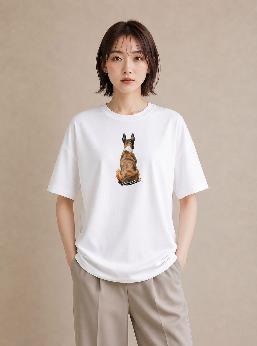 グラフィックTシャツ レディース 保護犬 犬 いぬ イラスト 手描き風 母娘コーデ 自分用 白T