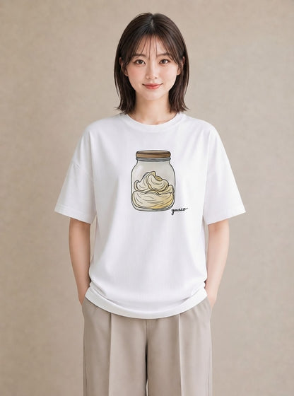 Tシャツ レディース あんみつ 食べ物 フード イラスト おしゃれギフト 社会人 白T