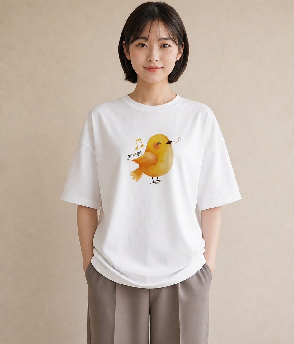 グラフィックTシャツ レディース マメルリハ ペット 動物 イラスト ユニーク お出かけ 普段着 白T