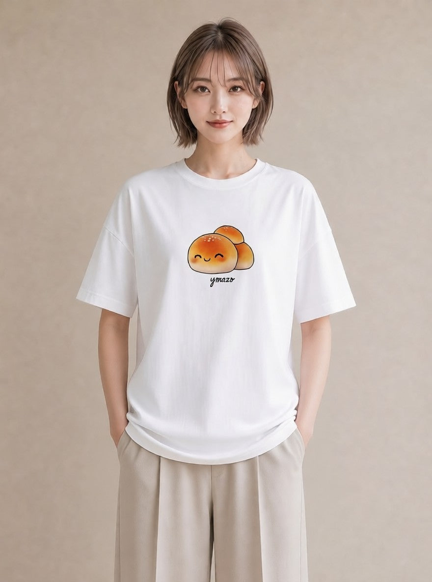 プリントTシャツ レディース ドーナツ 食べ物 フード イラスト シック ルームウェア ギフト 白T