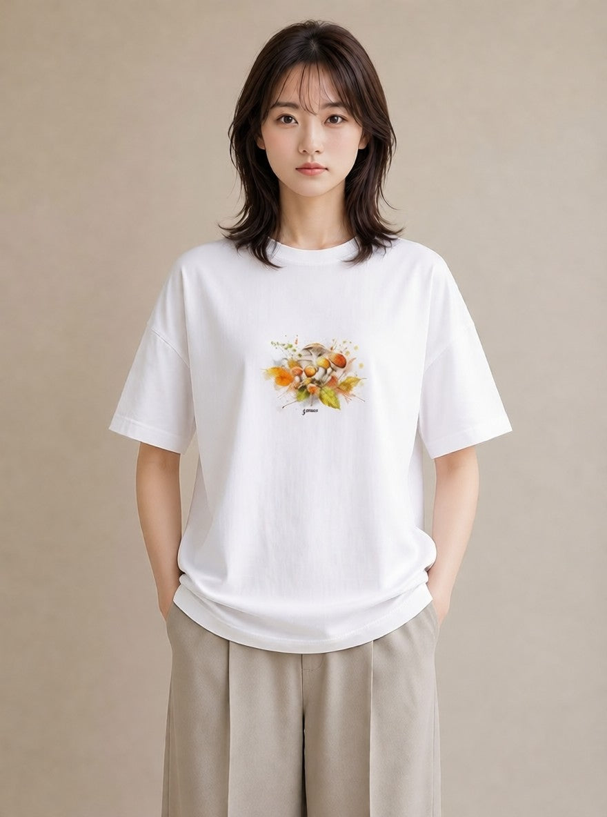 デザインTシャツ レディース 実り 植物 ボタニカル イラスト モード おしゃれギフト 社会人 白T