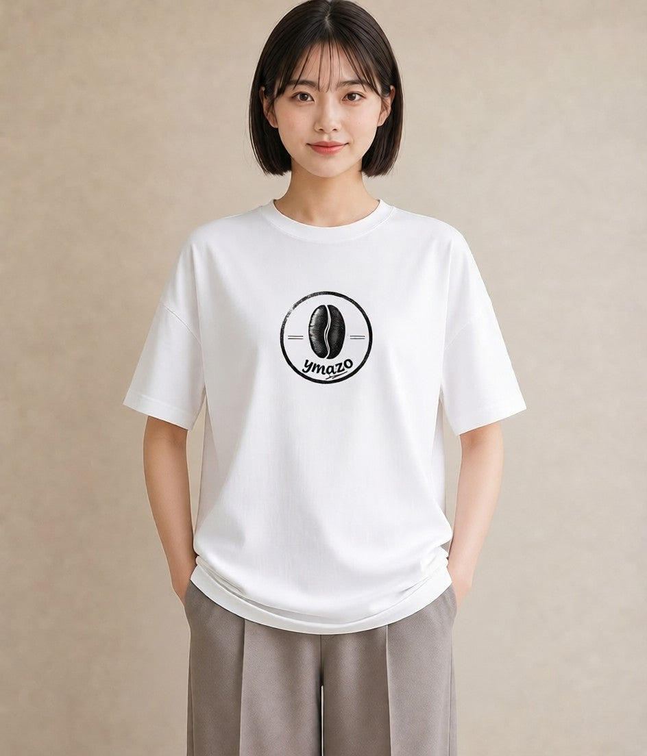 グラフィックTシャツ レディース カフェ カフェロゴ ロゴ イラスト ポップ 休日 ペアコーデ 白T