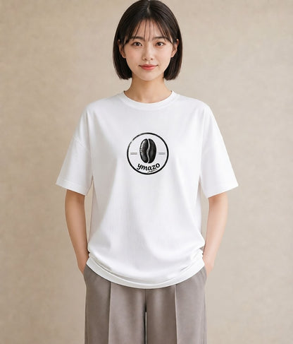 グラフィックTシャツ レディース カフェ カフェロゴ ロゴ イラスト ポップ 休日 ペアコーデ 白T