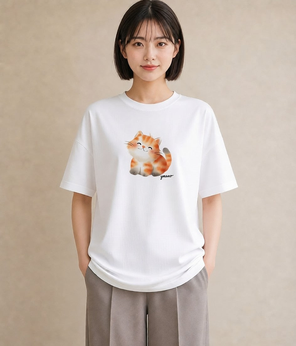 プリントTシャツ レディース ベンガル 猫 ねこ イラスト ユニーク 母の日 ビーチ 白T