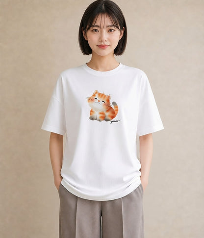 プリントTシャツ レディース ベンガル 猫 ねこ イラスト ユニーク 母の日 ビーチ 白T