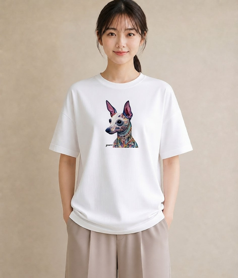 半袖Tシャツ レディース チワワ 犬 いぬ イラスト 可愛い 敬老の日 ホワイトデー 白T
