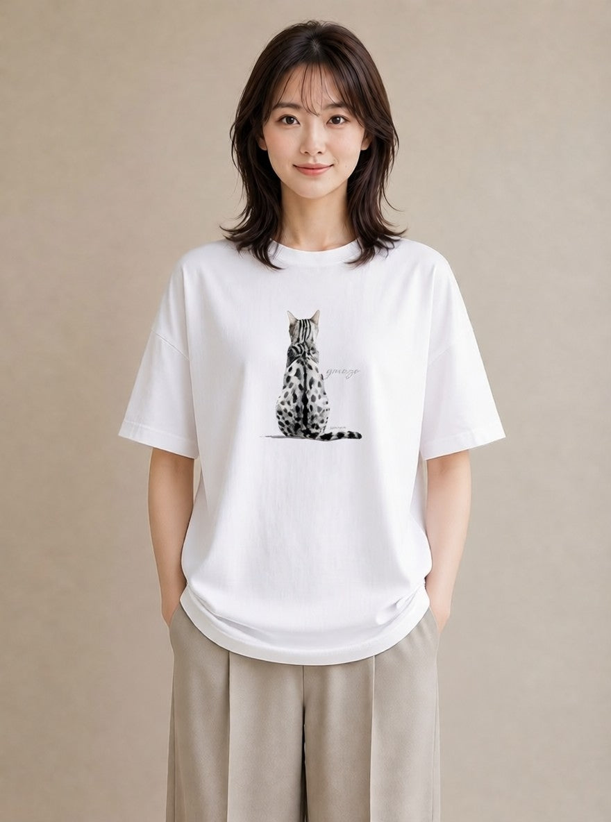 半袖Tシャツ レディース ラグドール 猫 ねこ イラスト カフェコーデ ホワイトデー 春服 白T