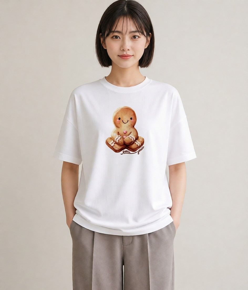 グラフィックTシャツ レディース クッキー 食べ物 フード イラスト ユニーク おしゃれギフト 社会人 白T