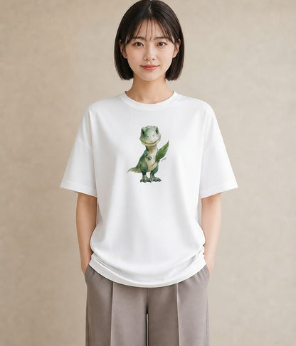 Tシャツ レディース レオパ ペット 動物 イラスト カフェコーデ 週末コーデ 敬老の日 白T