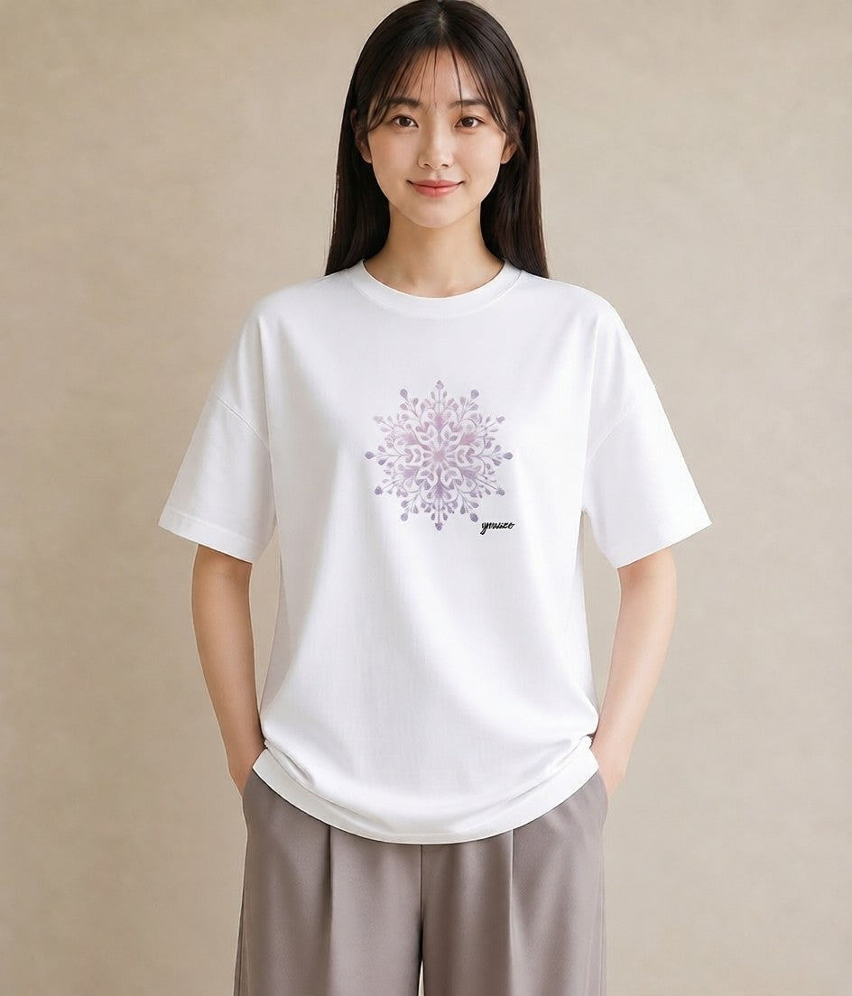 Tシャツ レディース レースハンカチ レース ハンカチ ナチュラル アンティーク イラスト お揃い 親子 白T