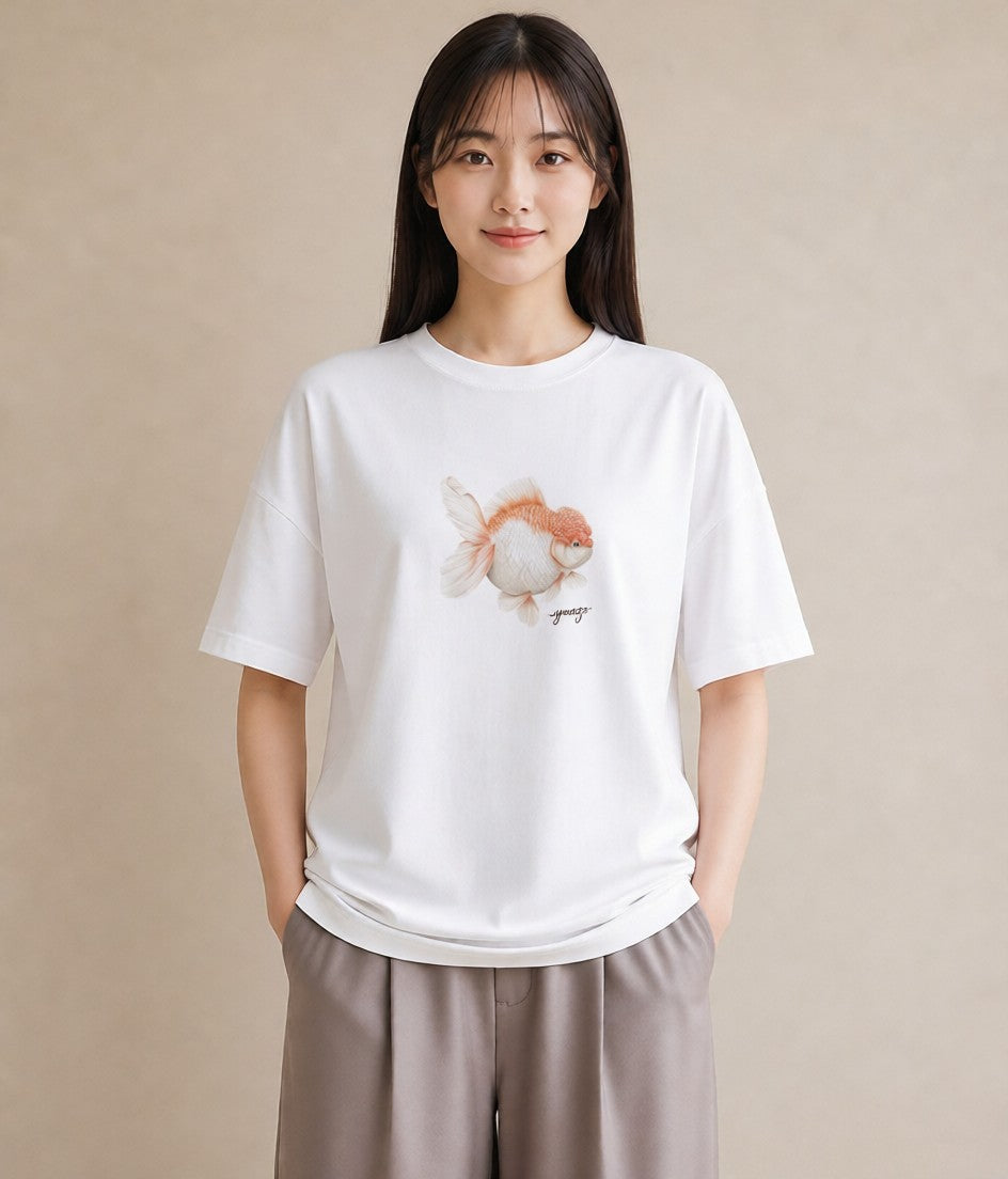 プリントTシャツ レディース ベタ ペット 動物 イラスト 水彩風 送別ギフト 通勤 白T