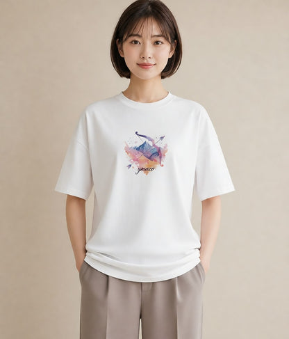 プリントTシャツ レディース 蟹座 星空 宇宙 イラスト こなれ感 秋コーデ おしゃれギフト 白T