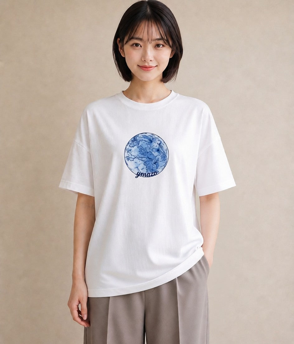 デザインTシャツ レディース 牡羊座 星空 宇宙 イラスト 普段使い ママ カフェ服 白T