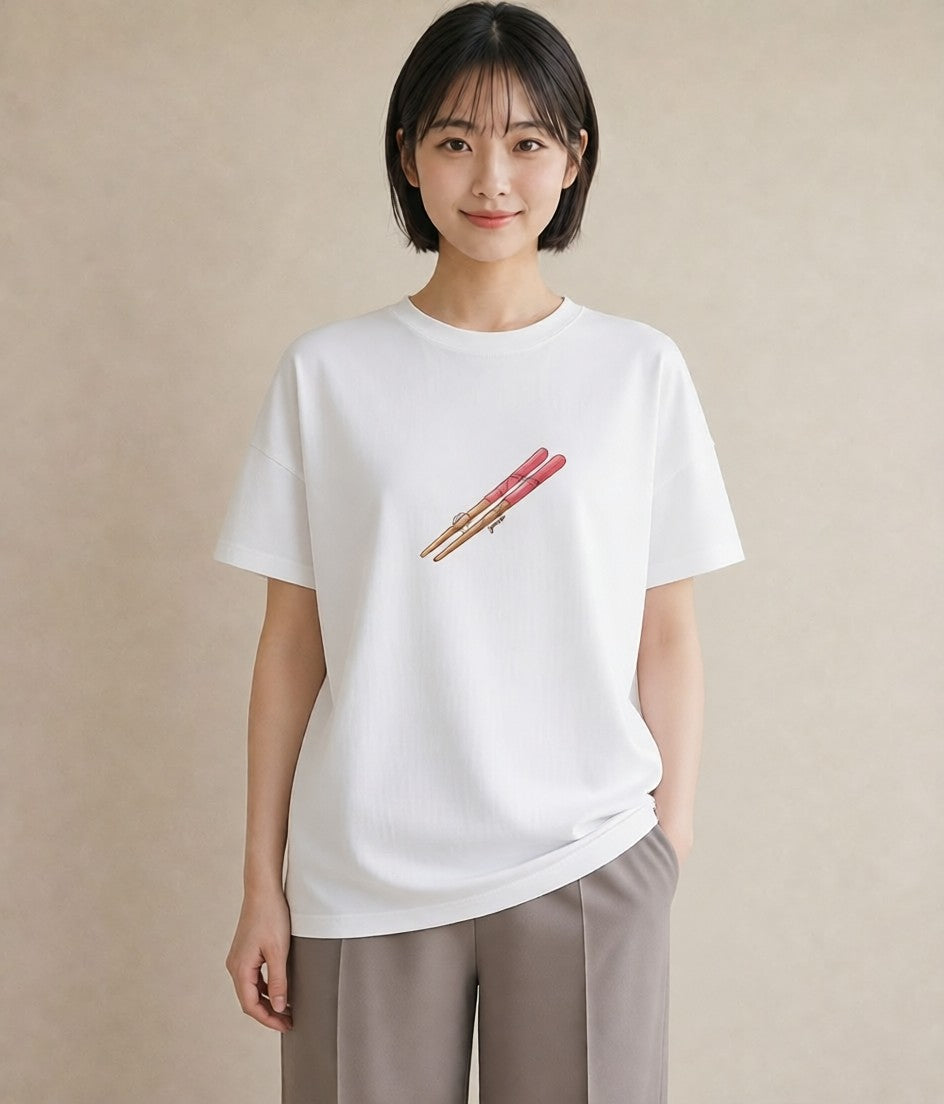 グラフィックTシャツ レディース だんご 食べ物 フード イラスト 20代 カジュアルコーデ 白T
