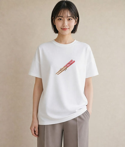 グラフィックTシャツ レディース だんご 食べ物 フード イラスト 20代 カジュアルコーデ 白T