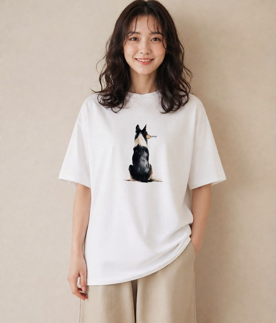 半袖Tシャツ レディース 犬好き 犬 いぬ イラスト こなれ感 お出かけ 普段着 白T