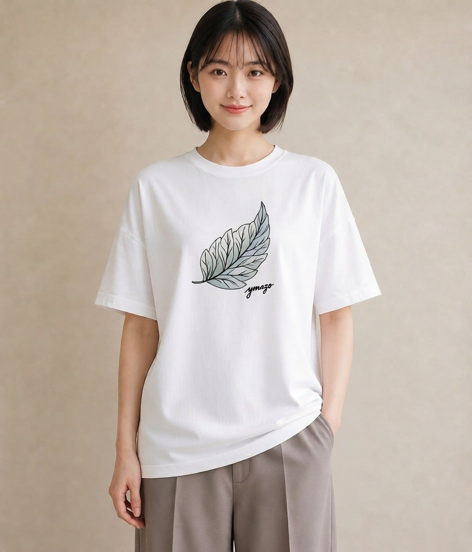 プリントTシャツ レディース 新緑 植物 ボタニカル イラスト ホワイトデー 春服 白T