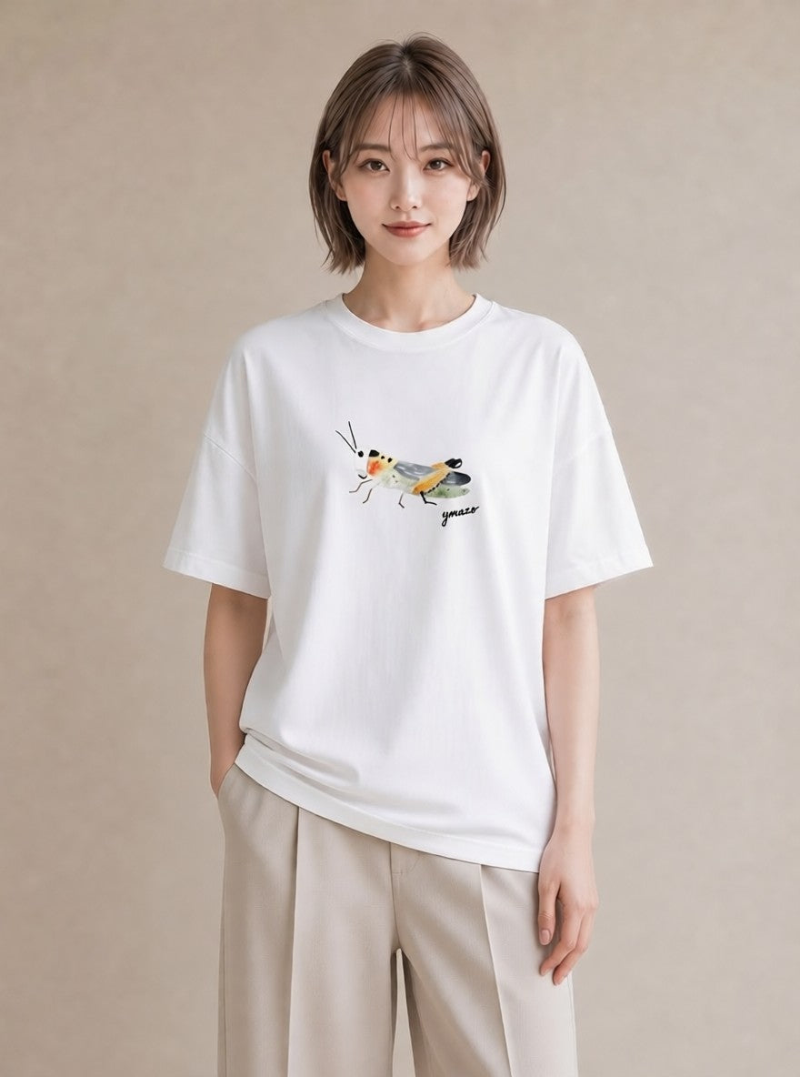 デザインTシャツ レディース アリ 昆虫 虫 イラスト モード 散歩 お出かけ 白T