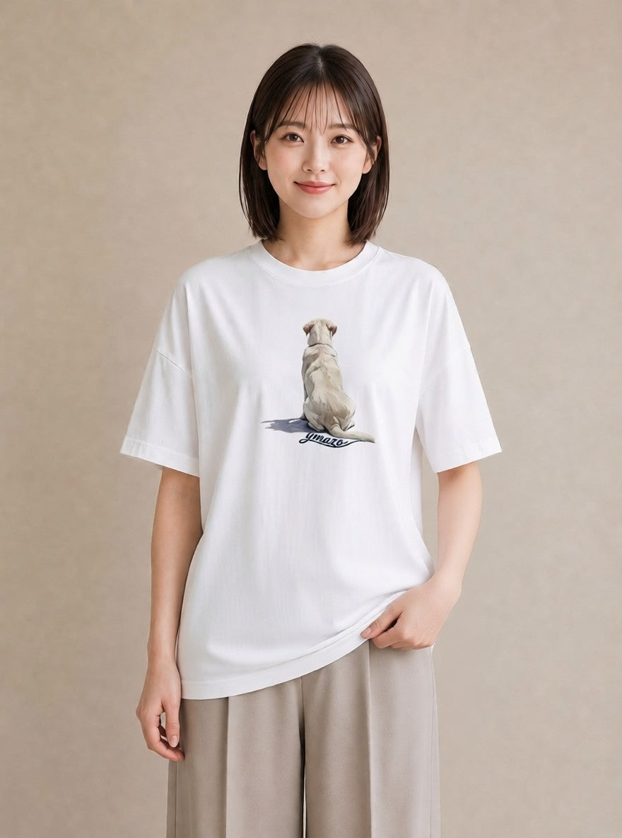 Tシャツ レディース ラブラドールレトリバー 犬 いぬ イラスト 淡色 デート 帰省 白T