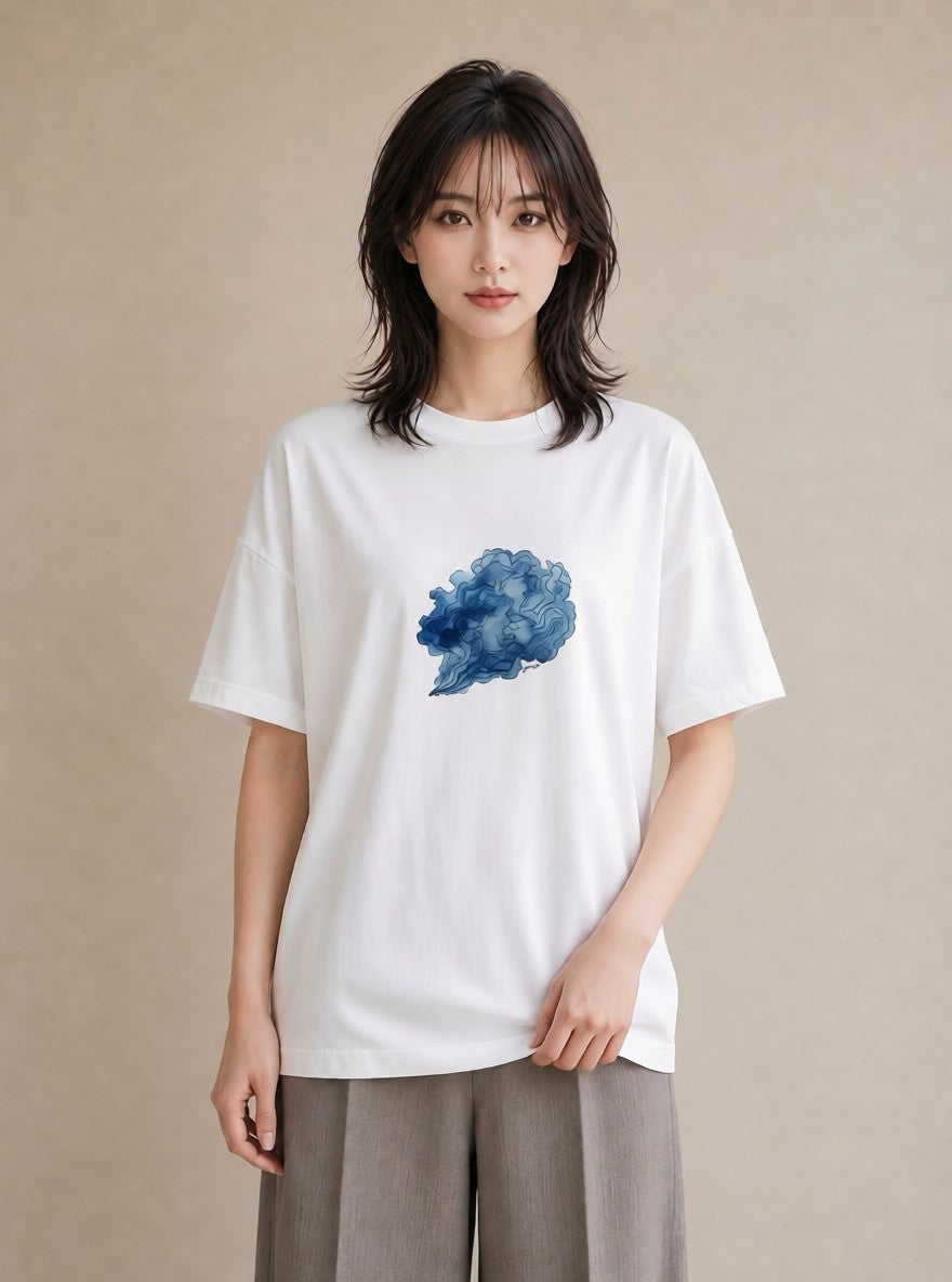 Tシャツ レディース 蠍座 星空 宇宙 イラスト ラフ カフェ服 クリスマス 白T