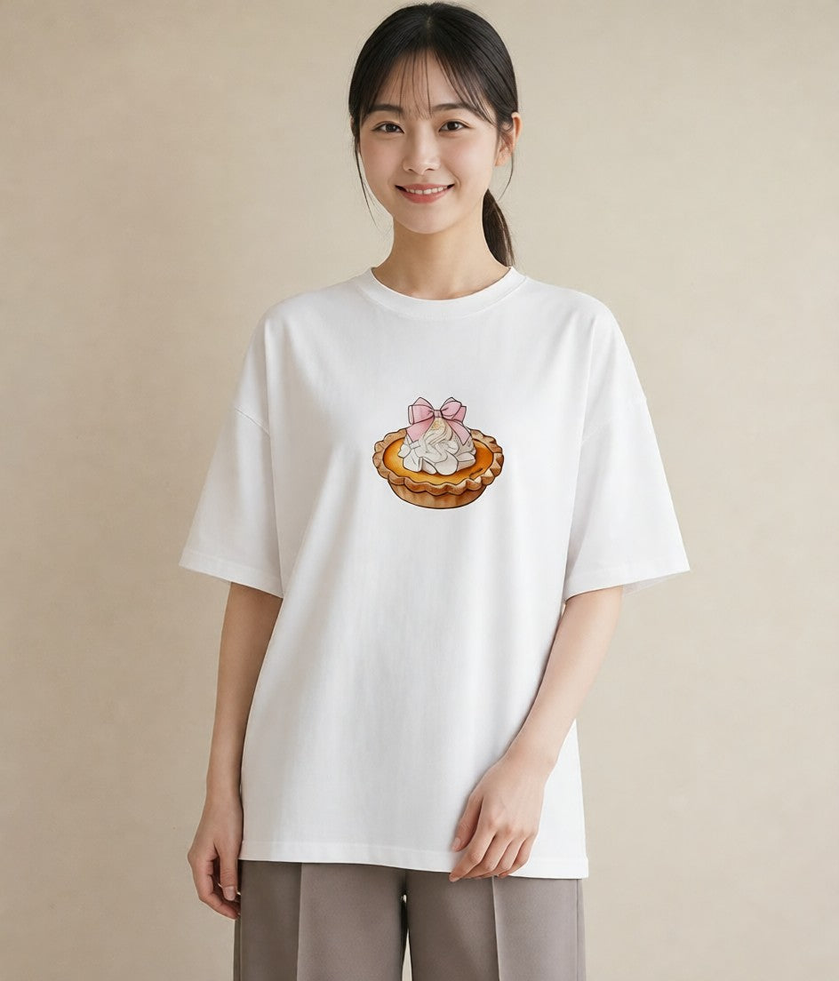 Tシャツ レディース マフィン 食べ物 フード イラスト ボタニカル クリスマス 旅行 白T