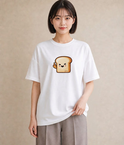 半袖Tシャツ レディース 食パン 食べ物 フード イラスト ガーリー ルームウェア ギフト 白T