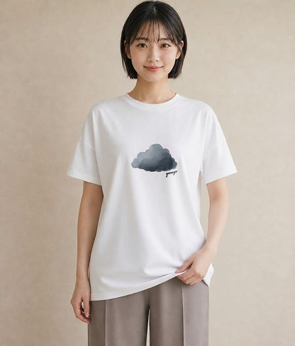 Tシャツ レディース 虹 星空 宇宙 イラスト モード 社会人 女性 白T