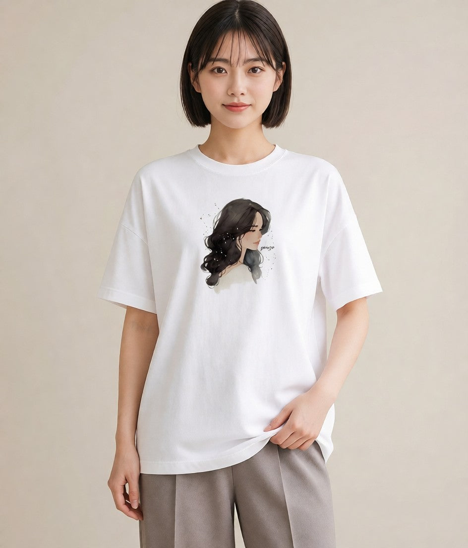 Tシャツ レディース 魚座 星空 宇宙 イラスト 親子 20代 白T
