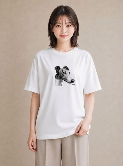 Tシャツ レディース イタリアングレーハウンド 犬 いぬ イラスト ポップ 敬老の日 ホワイトデー 白T