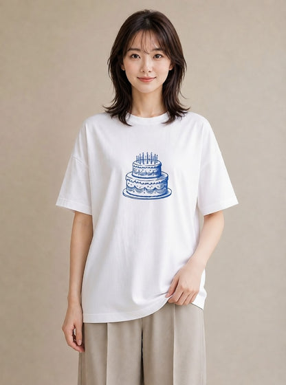 グラフィックTシャツ レディース スイーツ お菓子 デザート イラスト きれいめ ビーチ デイリーウェア 白T