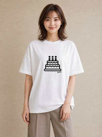 Tシャツ レディース スイーツ お菓子 デザート イラスト アート風 デート 帰省 白T