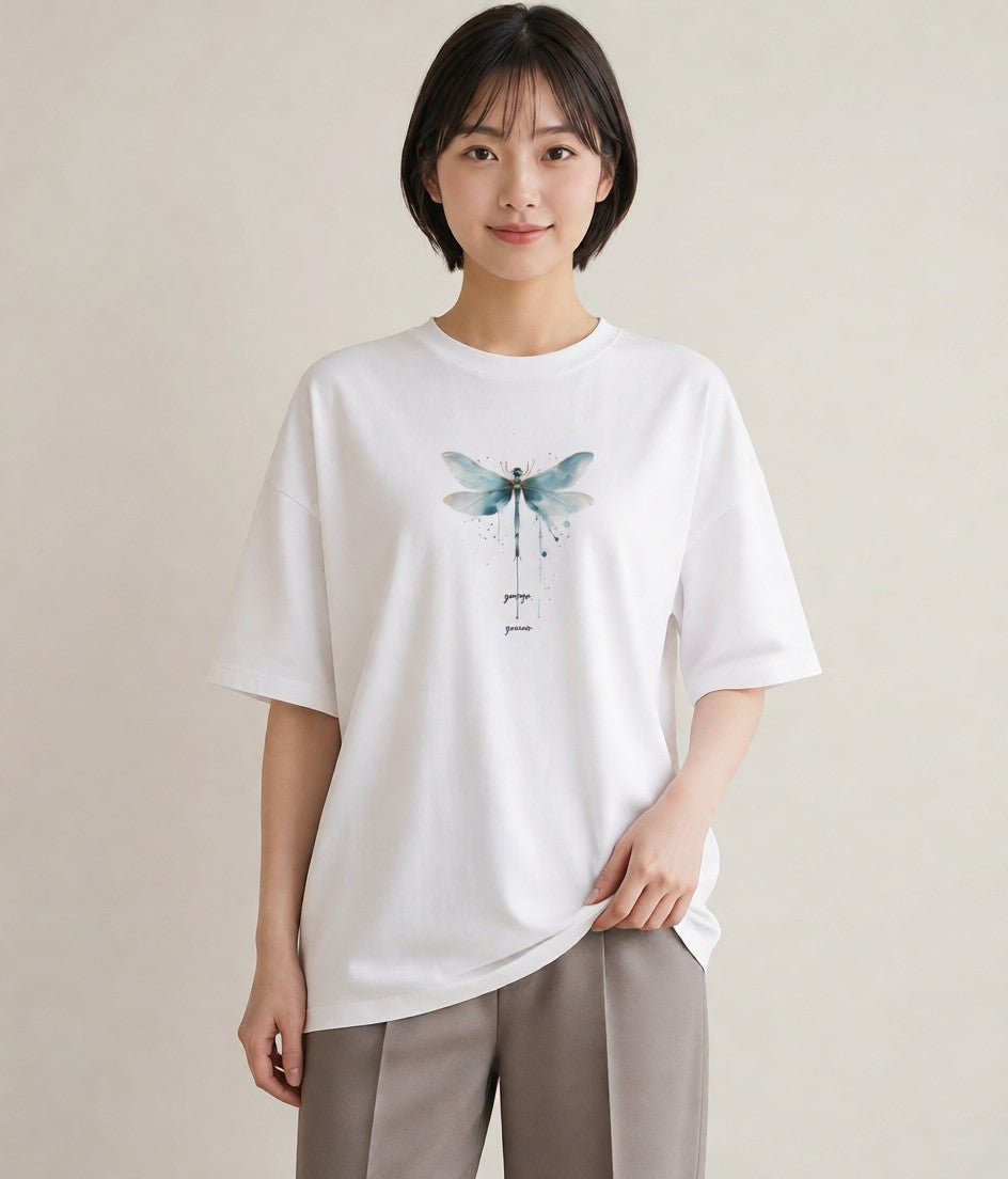 グラフィックTシャツ レディース ホタル 昆虫 虫 イラスト アート風 ギフト 母の日 白T