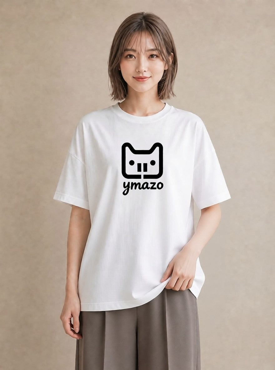 グラフィックTシャツ レディース 猫 ねこ ネコ イラスト 手描き風 帰省 ラフ 白T