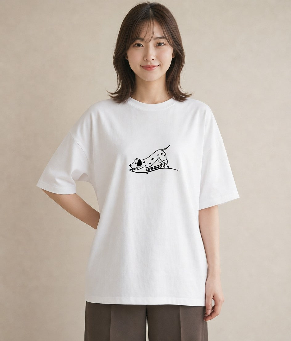 グラフィックTシャツ レディース 犬 いぬ わんこ イラスト カジュアル おしゃれギフト 社会人 白T