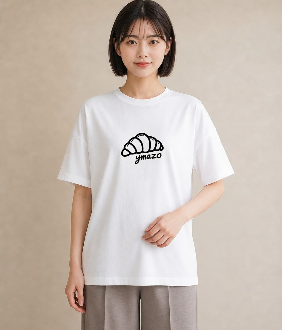 グラフィックTシャツ レディース パン ベーカリー イラスト アート風 クリスマス 旅行 白T
