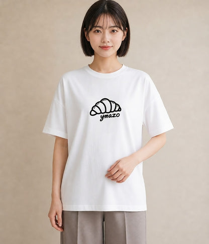 グラフィックTシャツ レディース パン ベーカリー イラスト アート風 クリスマス 旅行 白T