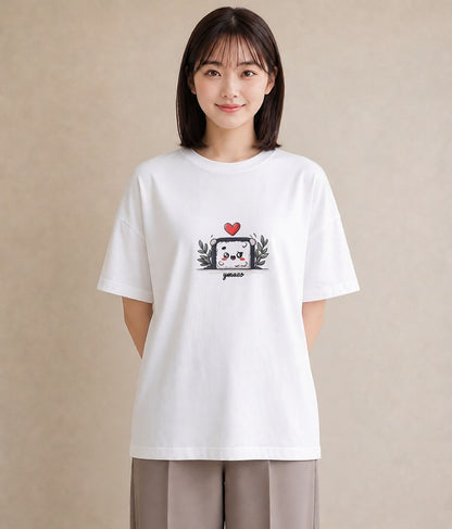 グラフィックTシャツ レディース おにぎり 食べ物 フード イラスト ラフカジュアル ビーチ デイリーウェア 白T